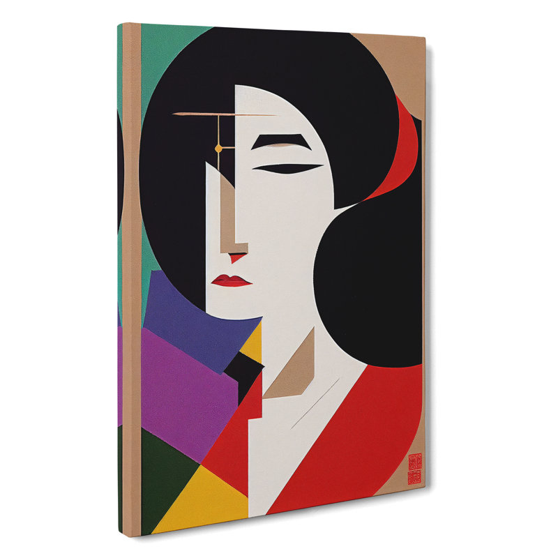 XV1022-4271X Sublime Abstract Geisha - Print, Wrapped Canvas, No Matte, 50cm H x 35cm W