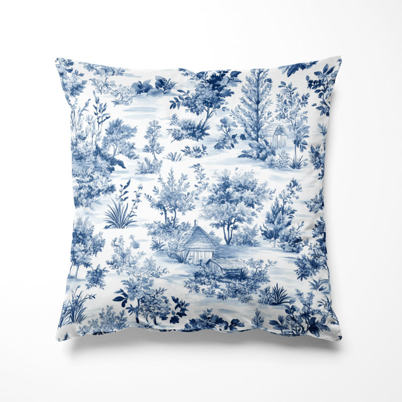 Coussin Country Farmhouse - Blue Cottage, H 20 po x l 20 po