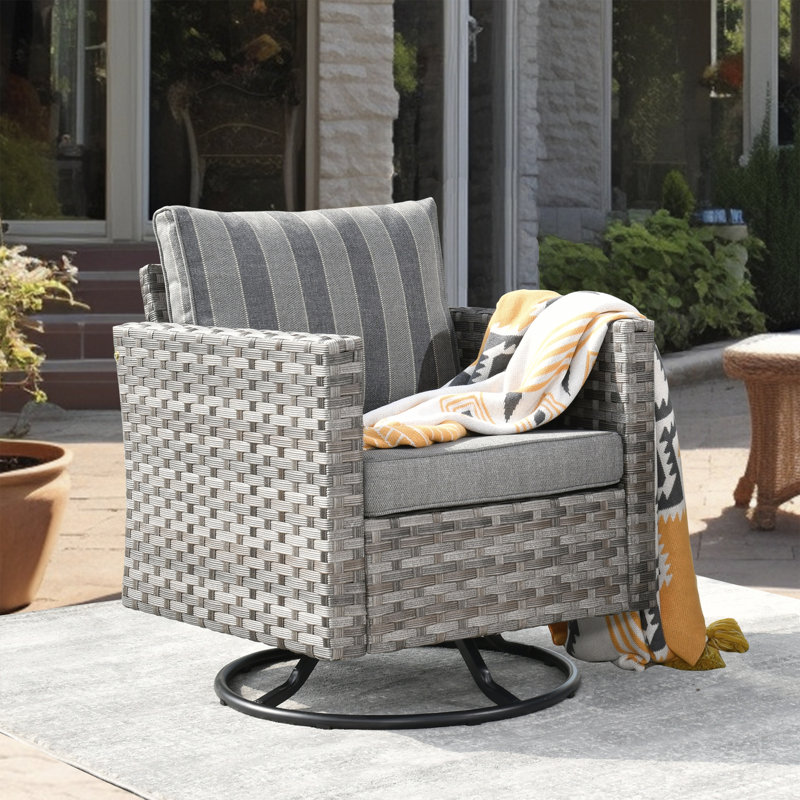 Bobia Outdoor Chair, Grey Stripe