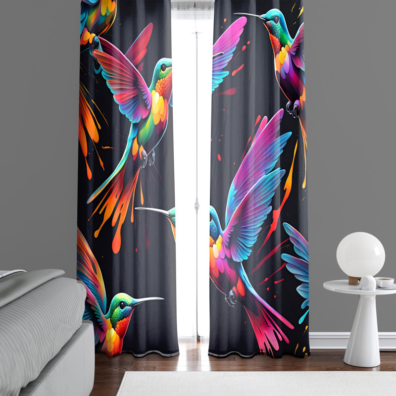 Paire de rideaux semi-transparents en polyester Enchantee, L 20 po x L 61 po