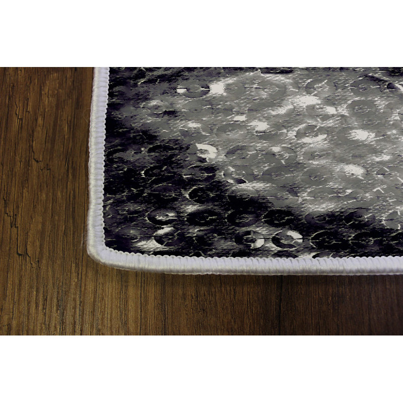 Tapis d'entrée élégant, impression numérique 3D, 3,9 x 4,9 pi | 100% polyester, antibactérien, envers en PVC antidérapant, hauteur des poils: 0,04 po, lavable à la machine, parfait pour le décor du salon et du vestibule
