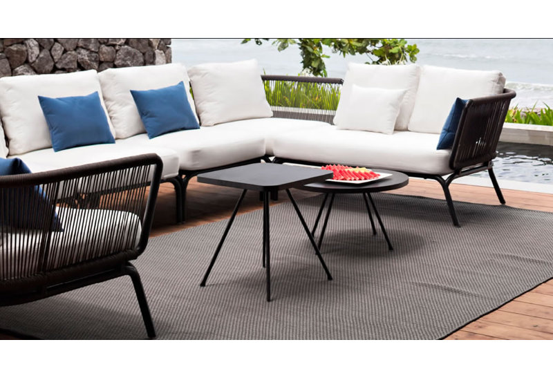 Yland Outdoor Lounge Chair, Anthracite/Taupe, Lantern Slate