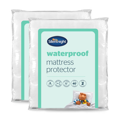 Silentnight Waterproof Mattress Protector Deep Fitted, Pack of 2