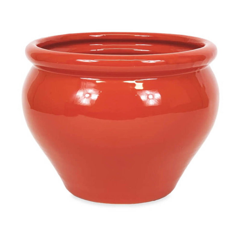 Contacto Handmade Pot Planter, Red