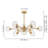  AuraGlobe 12 - Light Dimmable  Glass Sputnik Chandelier for Dining Room