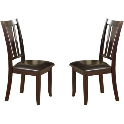 Chaises de salle à manger contemporaines en similicuir brun (2) - Option de chaise captivante avec 2 coussins modernes