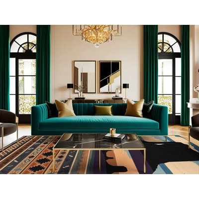 Washable Mesa and Butte Southwestern Area Rug