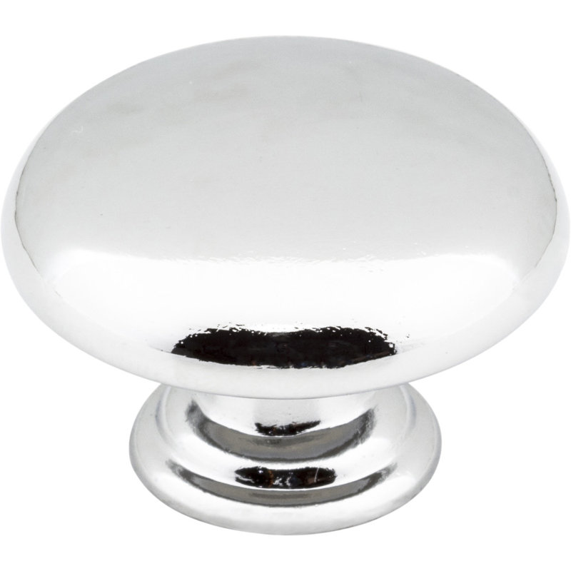 Gatsby 1 3/16" Diameter Mushroom Knob, Polished Chrome