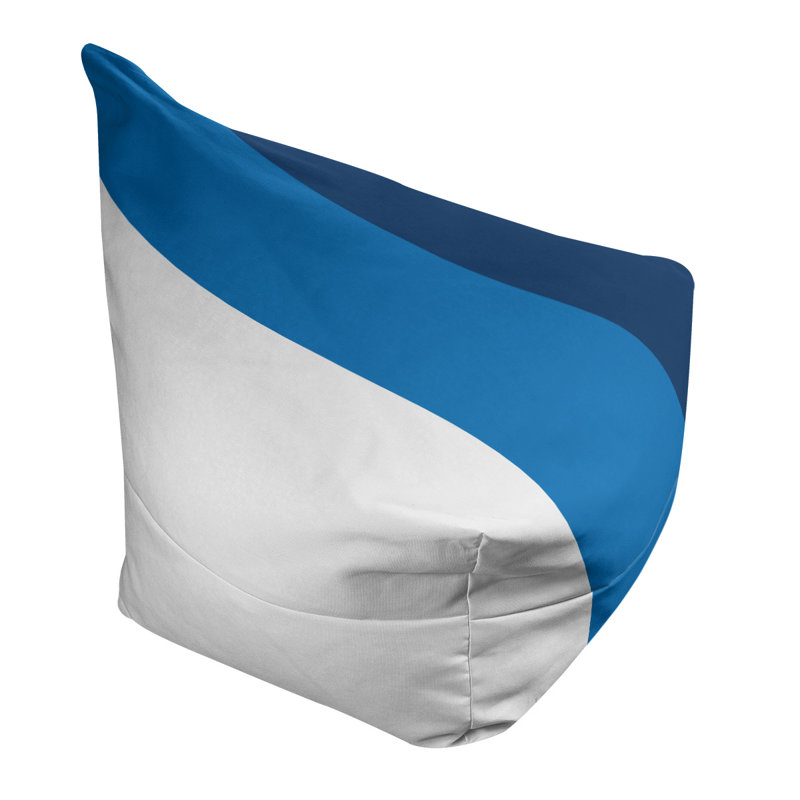 Bean Bag Cover, 2" x 38" x 42", White/Blue/Navy