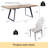 Modern Kitchen Dining Set, Extendable Dining Table with Upholstered Dining Chairs(1 Table 4 Chairs)-656058193-611208661