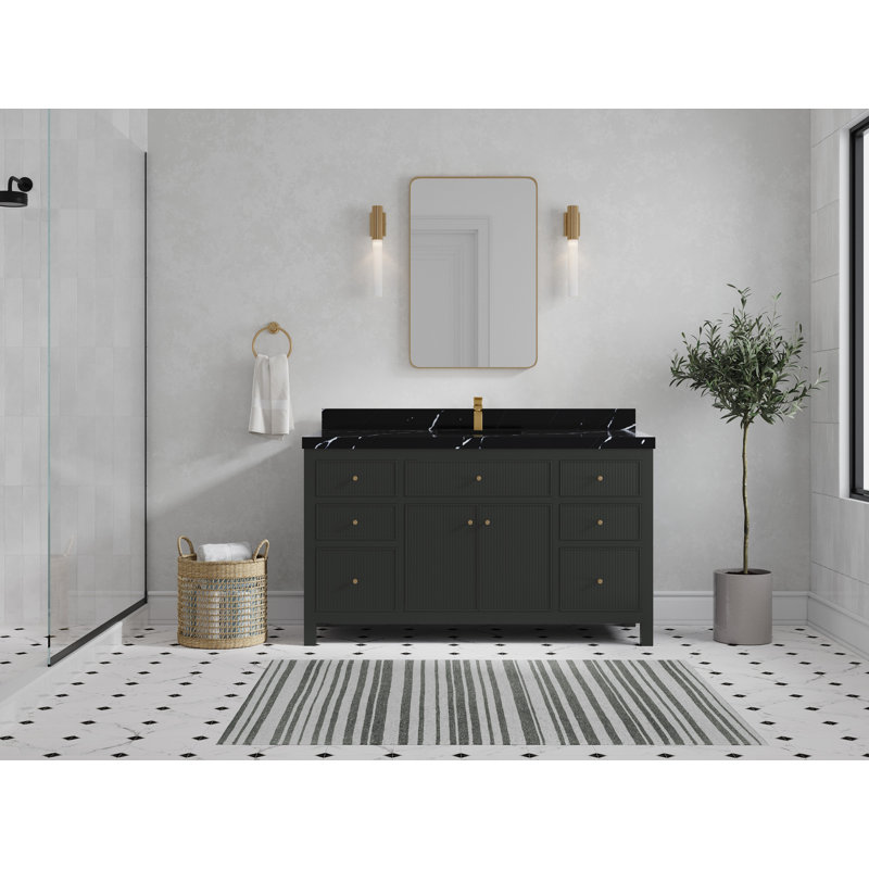 Sonoma X P 22 po De salle de bain Quartz, Noir Calacatta