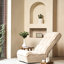 Chaise réglable à 4 compartiments pour se détendre, rembourrée de coton, position paresseuse blanche, lecture confortable, jeux, regarder la télévision,