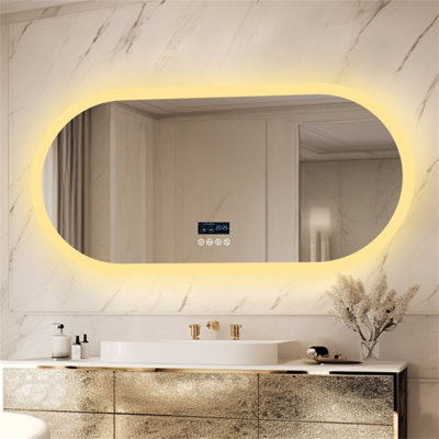 Oval Blutooth Led Mirror