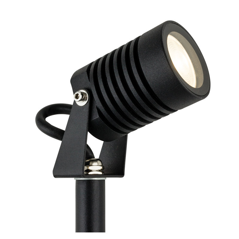 Matte Black Integrated LED Metal Spotlight, 65'' H x 5.5'' W x 9'' D