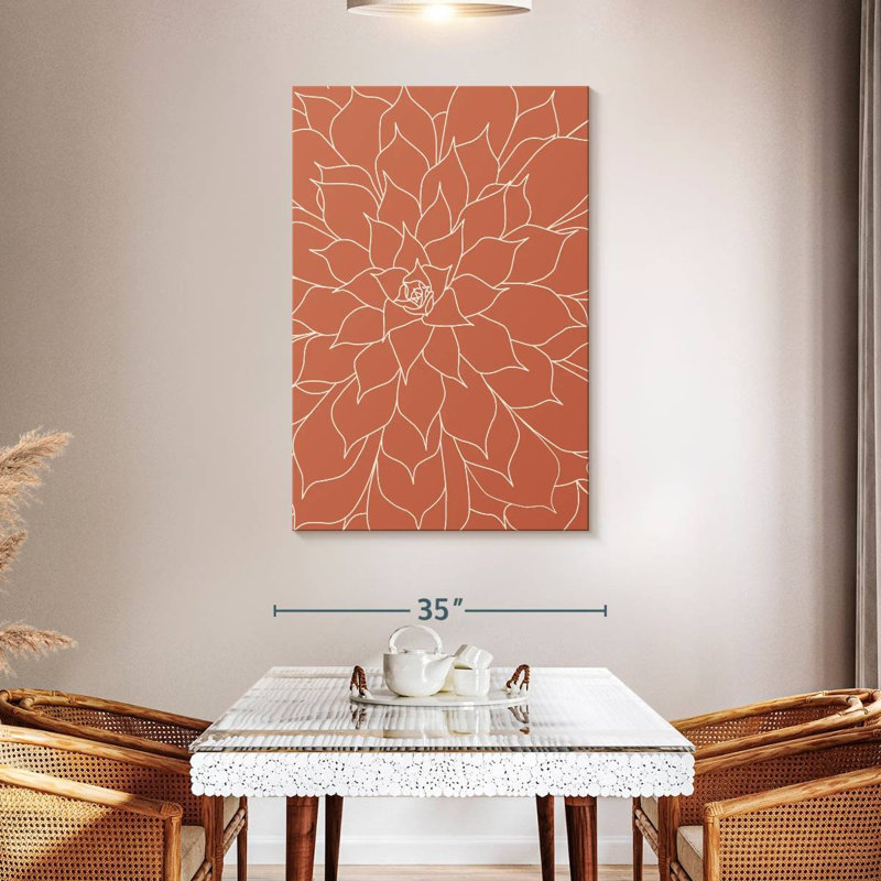 Harnek succulent orange brûlé, H 48 po x l 32 po