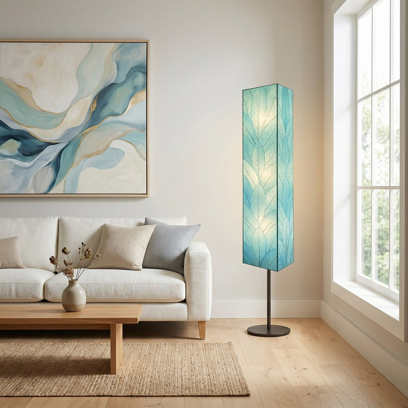 72'' Black Column Floor Lamp