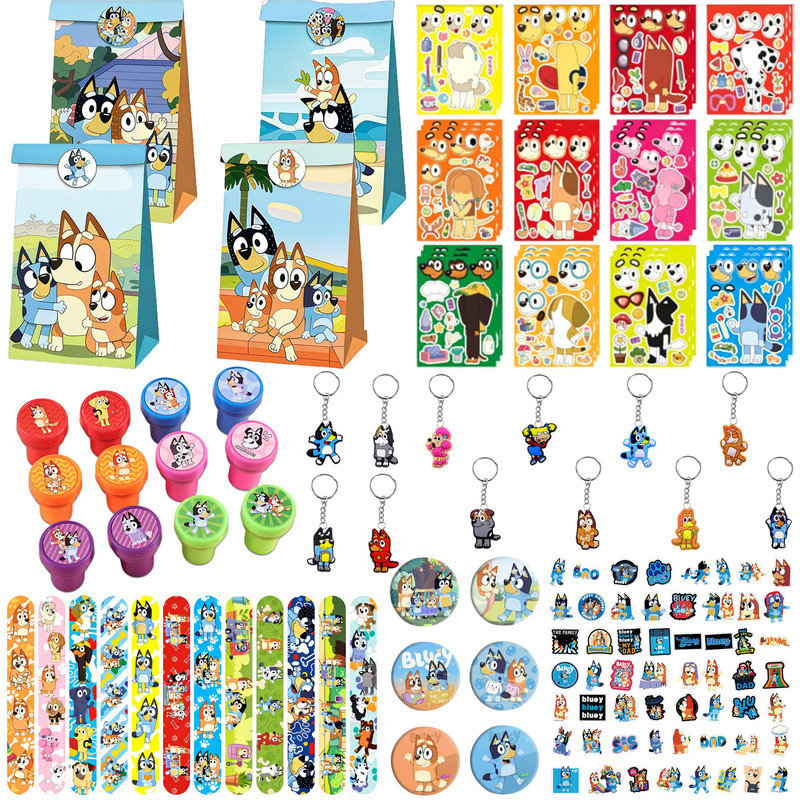 Ensemble de décorations de fête d'anniversaire Bluey, 122 pièces Bluey