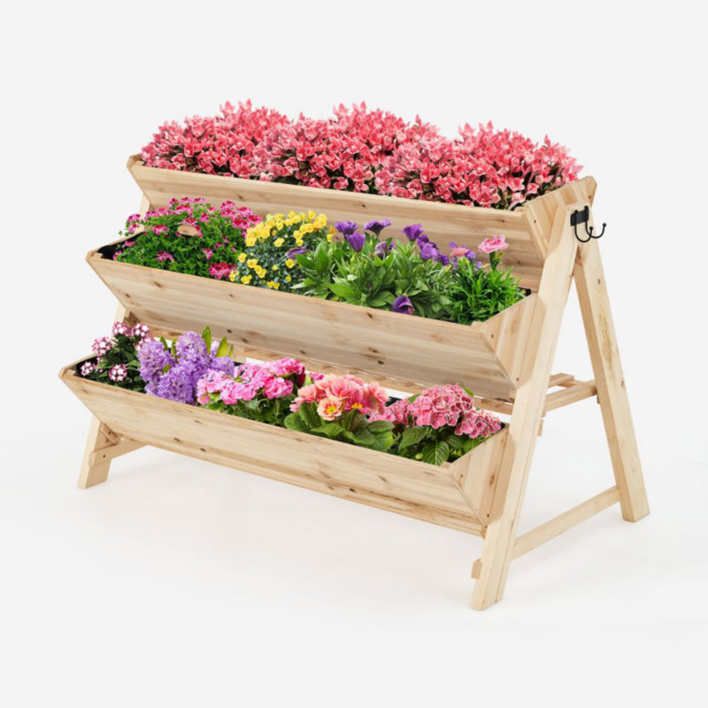 Boîte à fleurs en bois à 3 niveaux Katavion