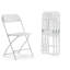 Ensemble de 4 chaises pliantes Alverta, capacité de 550 lb de chaises pliantes en plastique robustes
