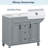 35.9 " Modern Single Bathroom Vanity with Top Sink with Soft Closing Doors and Drawers-101304048