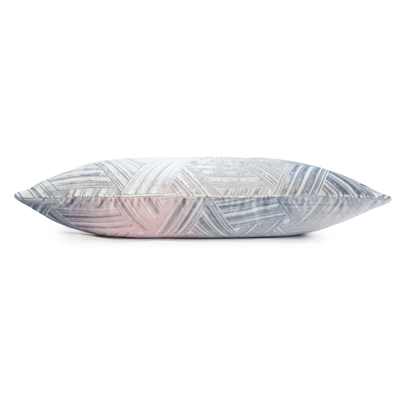 Entwined Square Velvet Pillow Cover & Insert, Moonstone, 20" x 20"