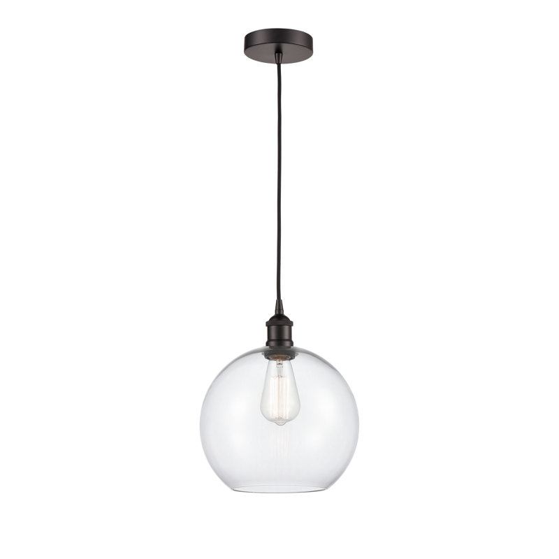 Ralph 1 - Light Sphere Pendant, 8.88" H x 6" W x 6" D, Oil Rubbed Bronze, Clear