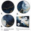 Or et bleu, peinture abstraite sur marbre IV - Art mural abstrait en marbre-227468641-227468646