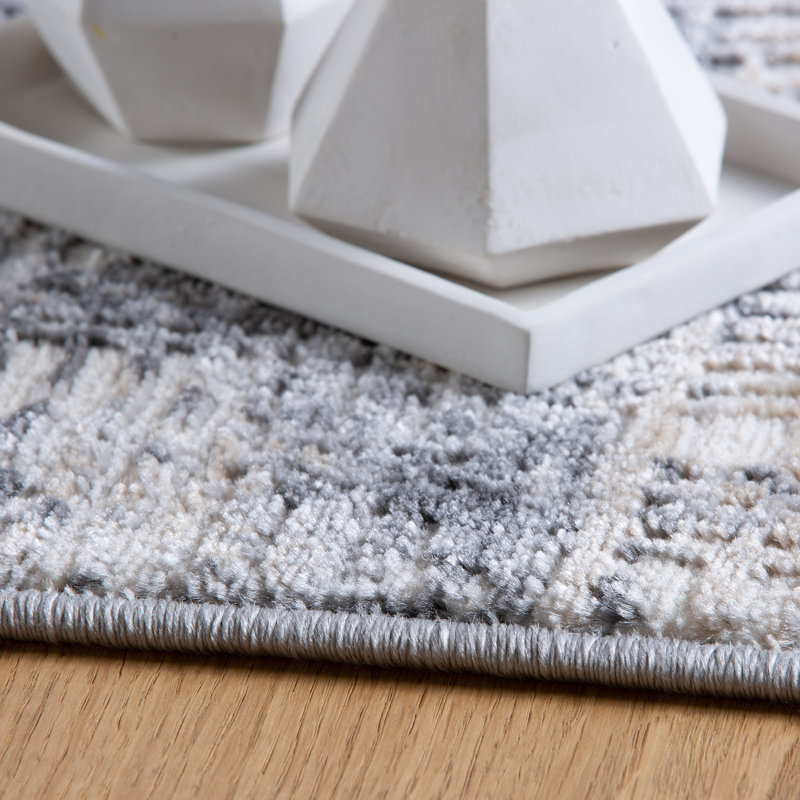 Salsa Abstract Area Rug, Grey/Brown/Blue, Rectangle 200 x 290cm