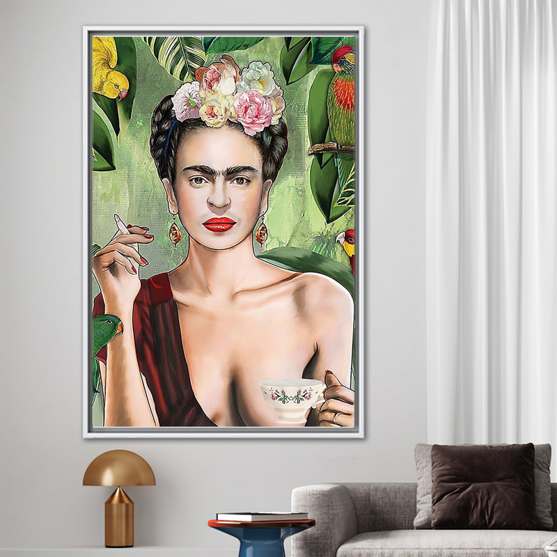 Print on Canvas, 70 cm H x 100 cm W, White, Framed Print without Mat