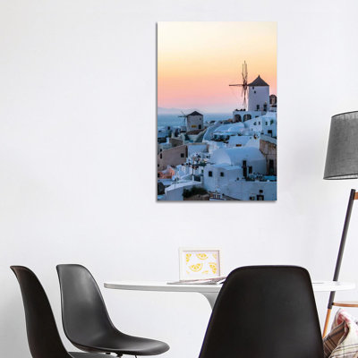 Coucher de soleil à Santorin par Matteo Colombo - Photographie sur toile tendue