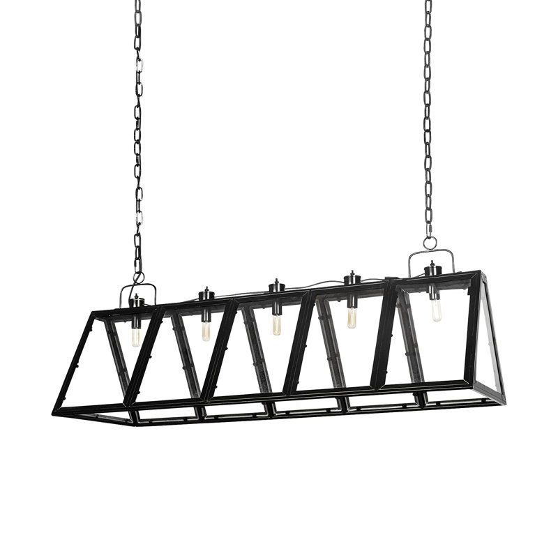 Luminaire suspendu linéaire à 5 lumières pour ilot de cuisine
