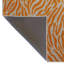 Tapis décoratif orange et beige à motif abstrait zébré-1862669207