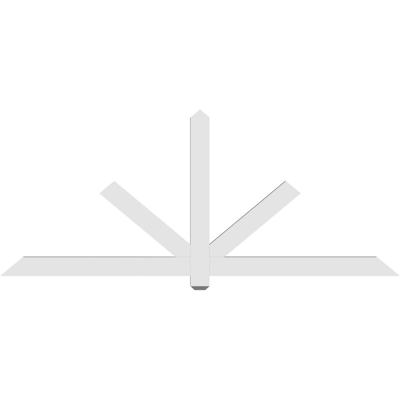 Support de pignon en PVC de qualité architecturale Kennewick, H 35 po x l 84 po (pas: 10/12), P 2 po x F 4 po