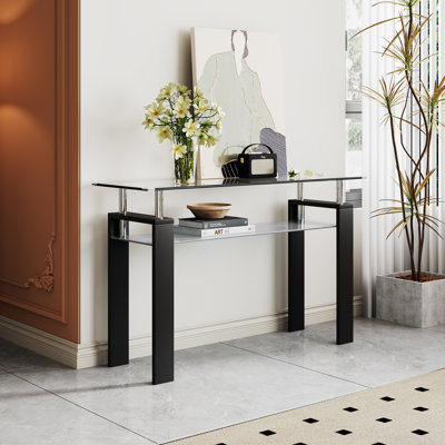 Micheline 47.2'' Glass Top Console Table