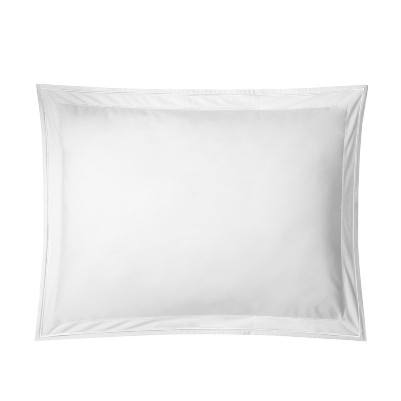 Sierra 100% Egyptian cotton percale Shams, white/ white, Standard