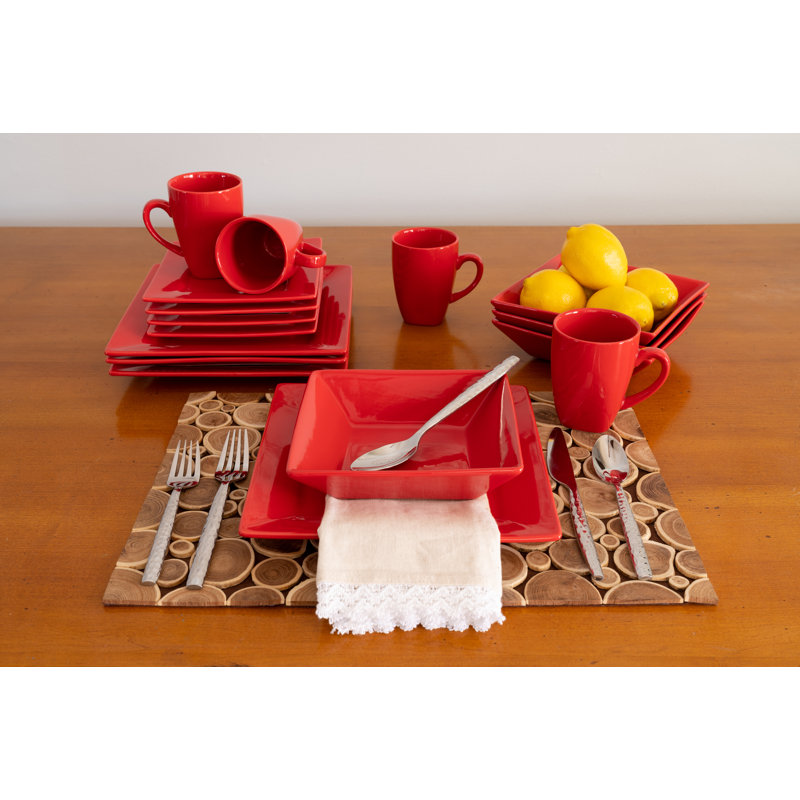 Service de table 16 pièces, service pour 4 Nova Nova, Rouge