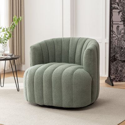 Fauteuil demi-tonneau pivotant rembourré Bryonie