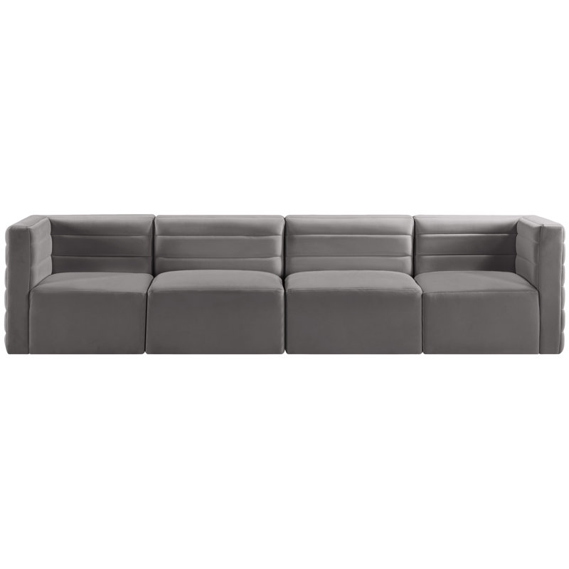 Canapé modulaire Enso, Velours gris