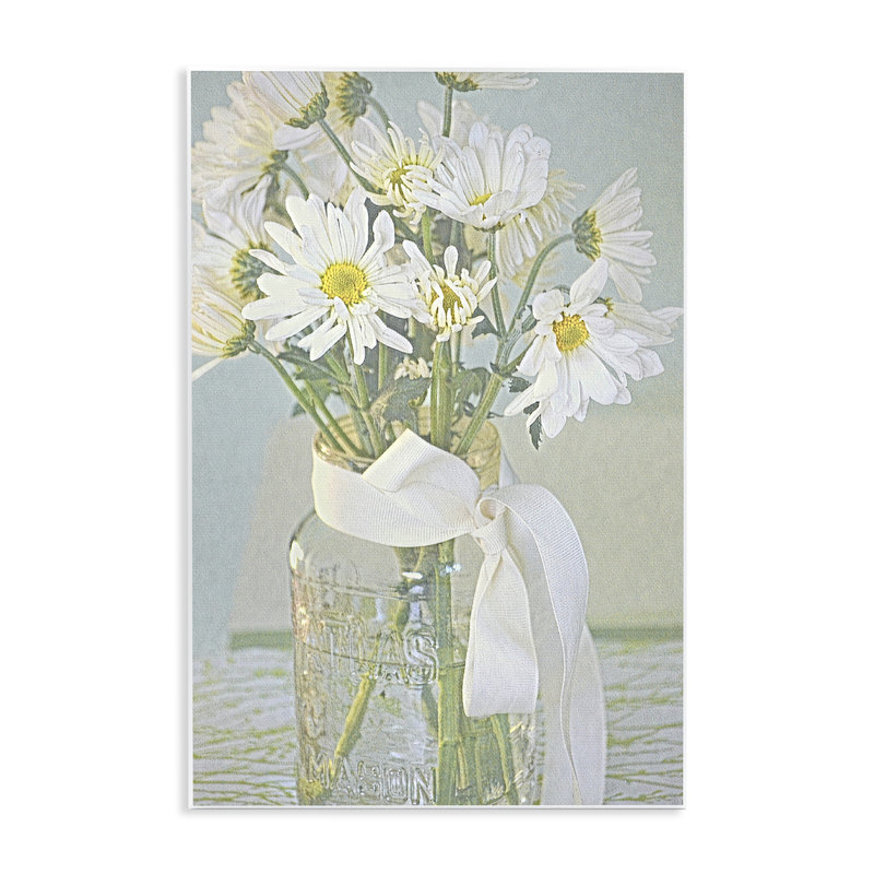 «Faded Daisies Jar», art de la giclée encadrée par Gail Peck, H 19 po x l 13 po