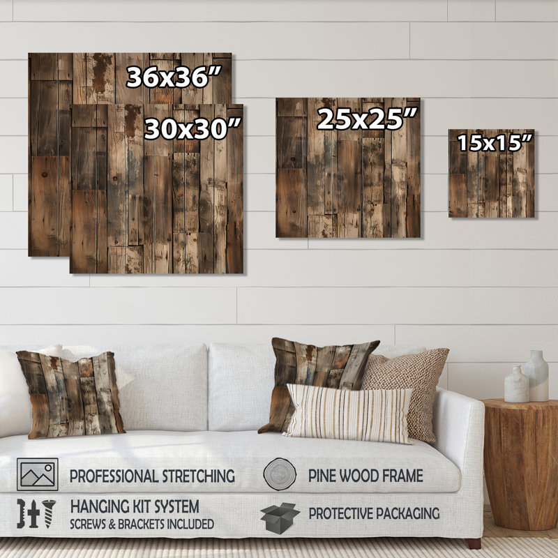Gyslaine - Décoration murale abstraite en bois, H 15 po x l 15 po