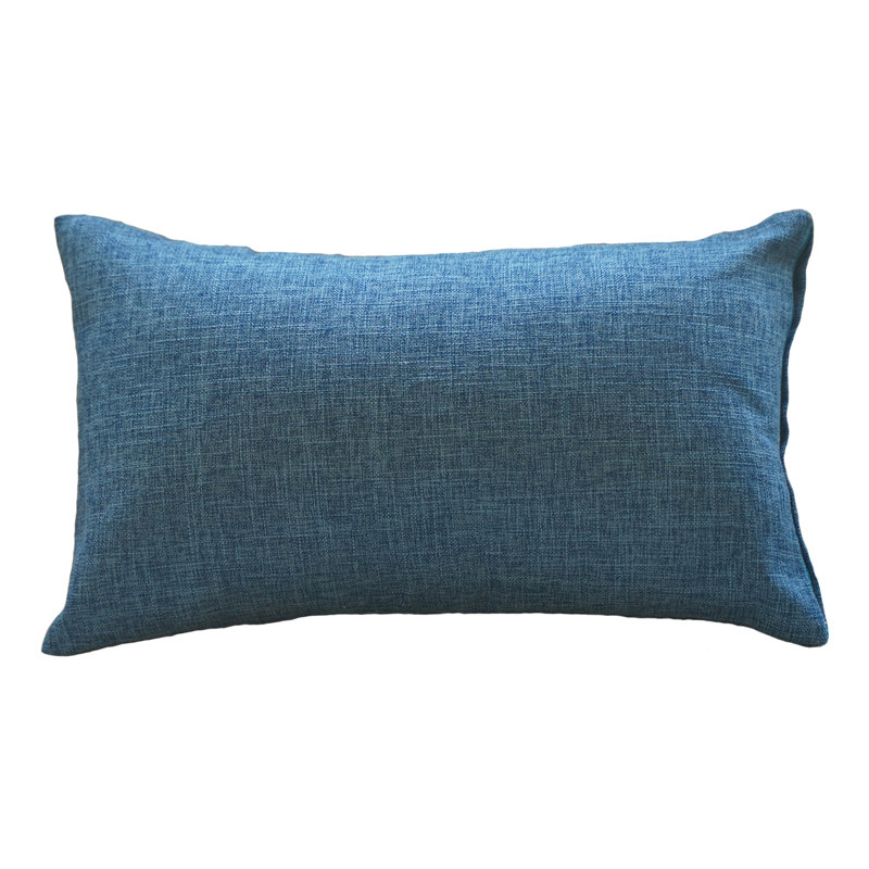 Ensemble de 2 housses de coussin décoratif seulement - Housses de coussin décoratif 12 po x 20 po, Pas de bourre, Bleu