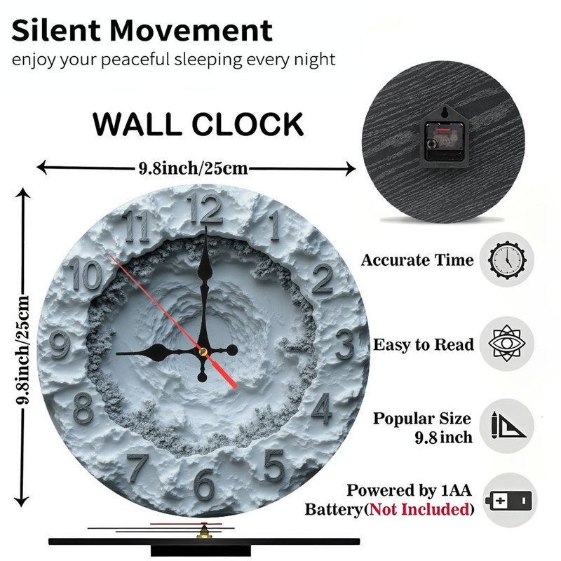 Horloge murale blanche texturée