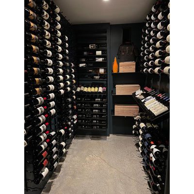 Indurial 6-Bottle Wall-Mounted Metal Wine Rack in Brushed Nickel – 12" Tall