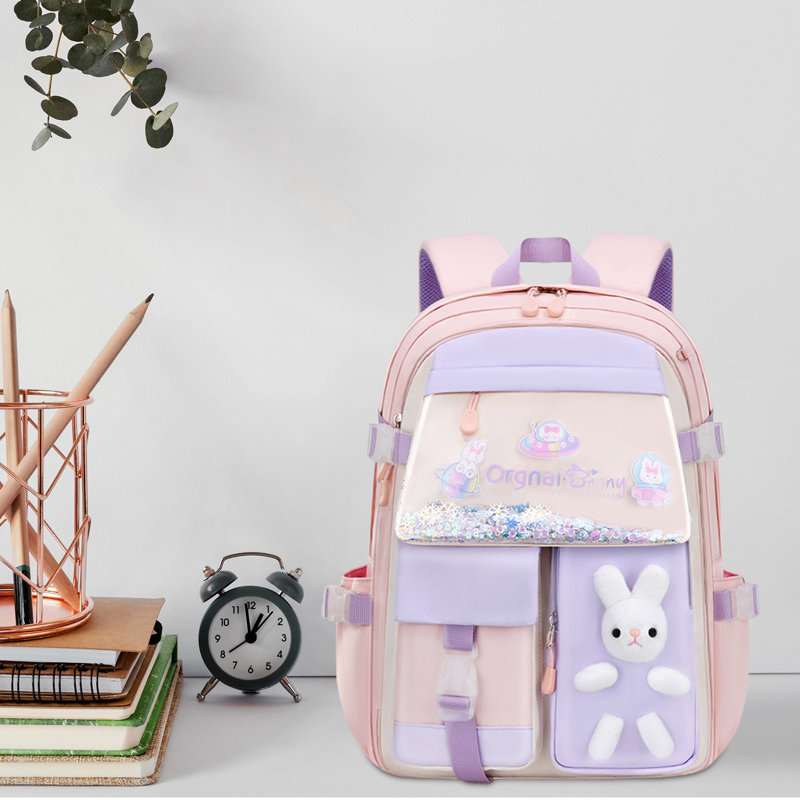 sac d'école primaire de style sac à dos de protection de la colonne vertébrale et de réduction de charge pour enfants, B