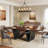 Claraville 78.74" Luxury Rectangle Dining Table with Metal Base for 8-10