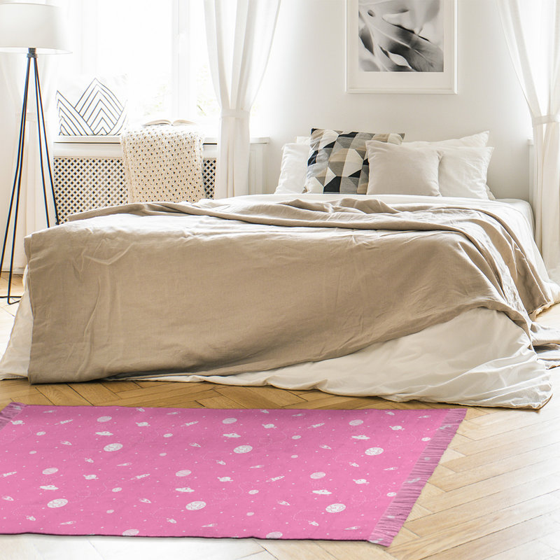 Tapis rose à motif de l'espace Mcguigan, Oui