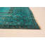 Tapis décoratif turquoise en laine de conception unique noué à la main des années 1980 6 pi 11 po x 10 pi 2 po Bonucci