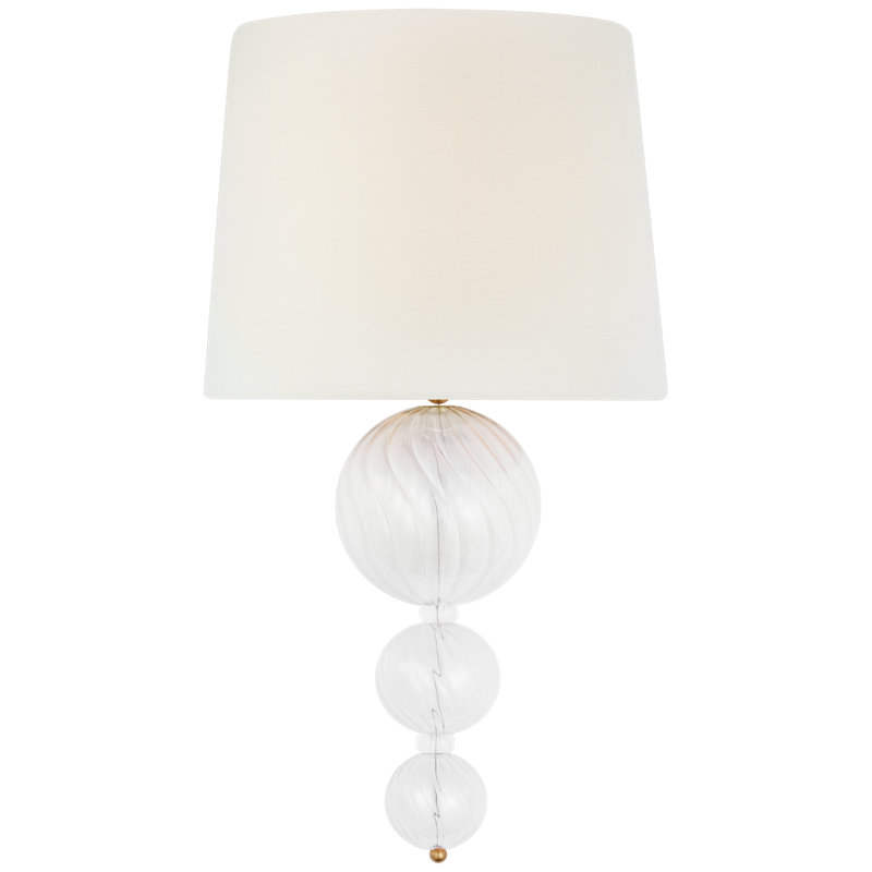 Talia 1 - Light Flush Mounted Sconce, Gild/Clear Swirled