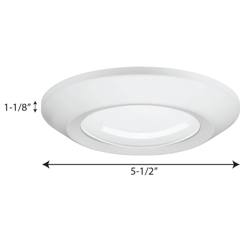 1 - Light Simple Circle LED Flush Mount, Satin White