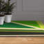 Tapis tissé à la machine à motif géométrique lavable Green Graph